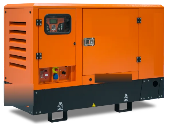 Orange acoustic canopy generator set, full unit